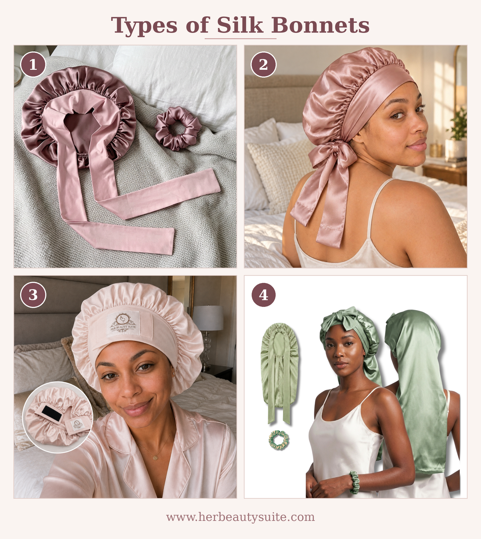 Four Types of Silk Bonnets: Which One Is Right for You? How to choose the right bonnet for ¥our hair type and needs.