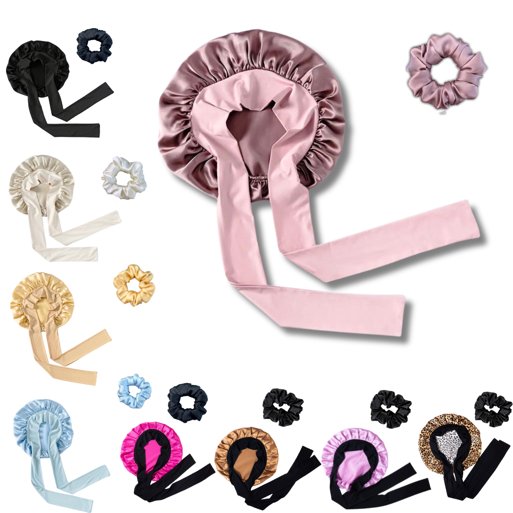 silk bonnets with tie