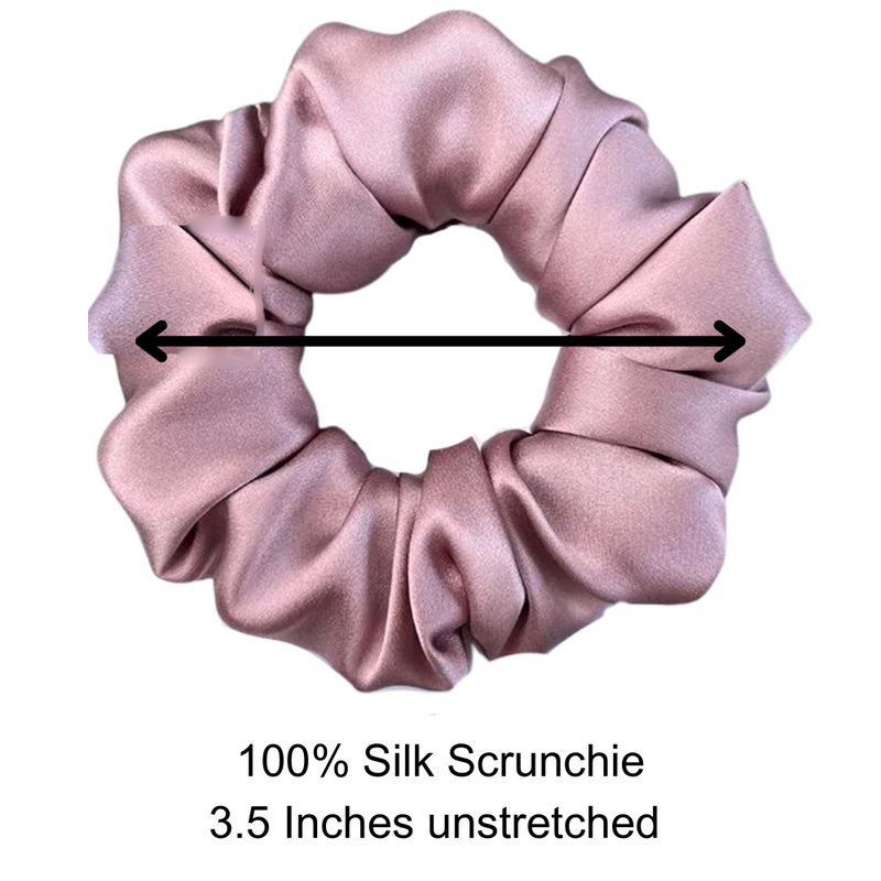 pink silk srunchie