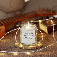 Clear glass candle with 