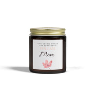 4oz amber glass candle with gold lid and 