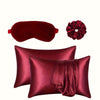 Luxury Silky Satin Pillowcase w plush fluffy Eye mask &amp; Hair scrunchie