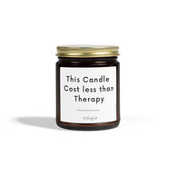 4oz amber glass candle with gold lid, 