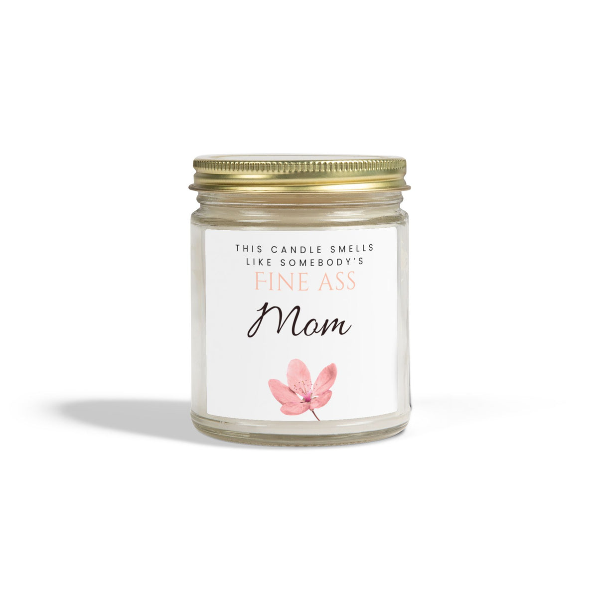 9oz clear glass candle with gold lid, 