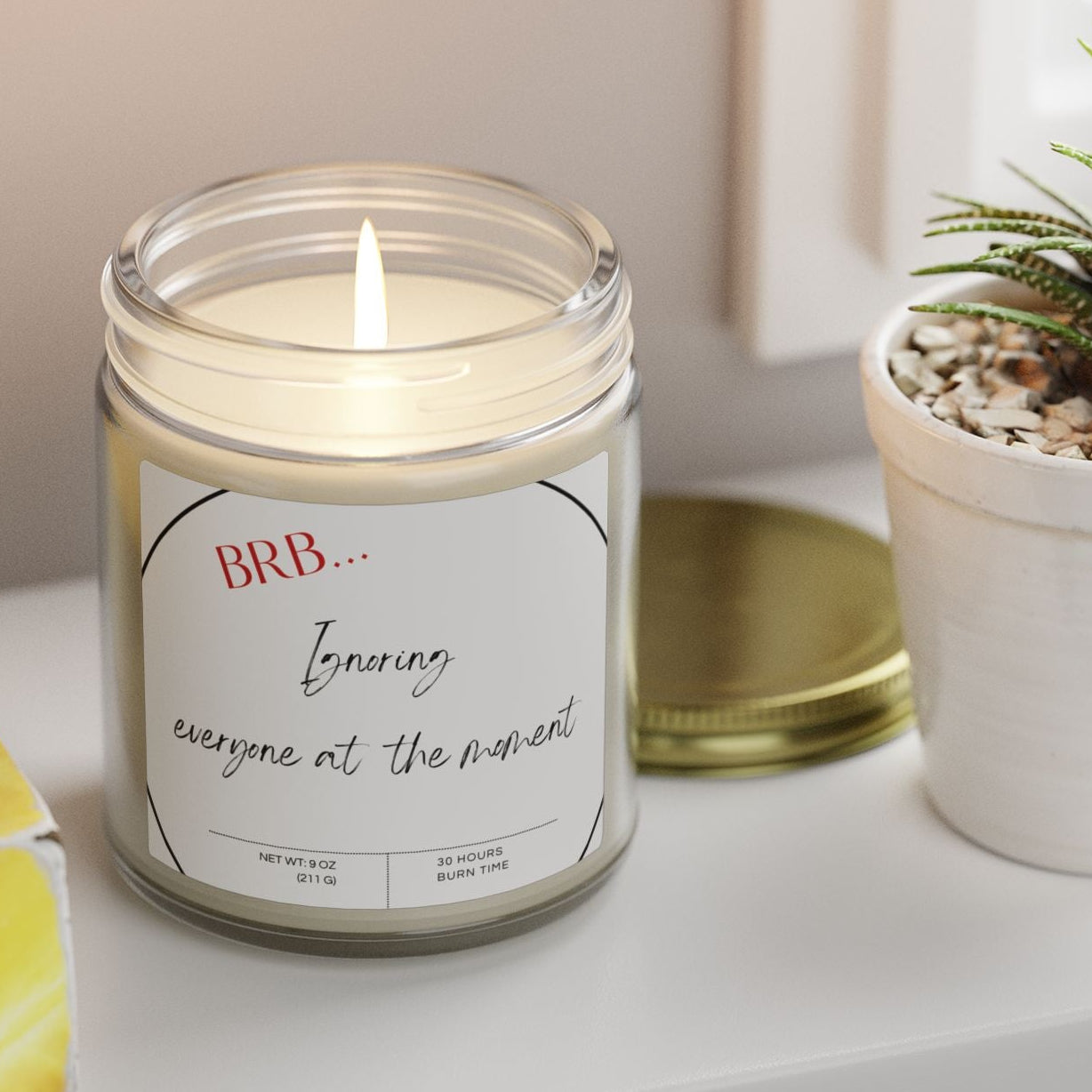 "Ignoring everyone at the moment" Coconut Wax Self-Care Candle