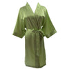 sage green satin robe