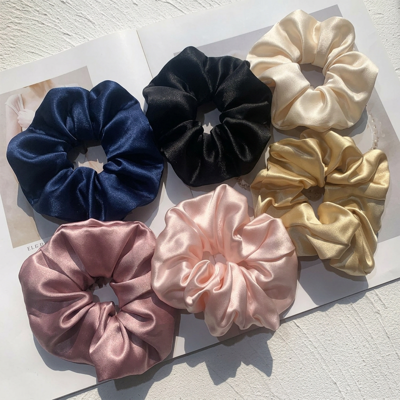 Mulberry Silk Scrunchie hair Tie Luxury Gift Box Set al colors gift 