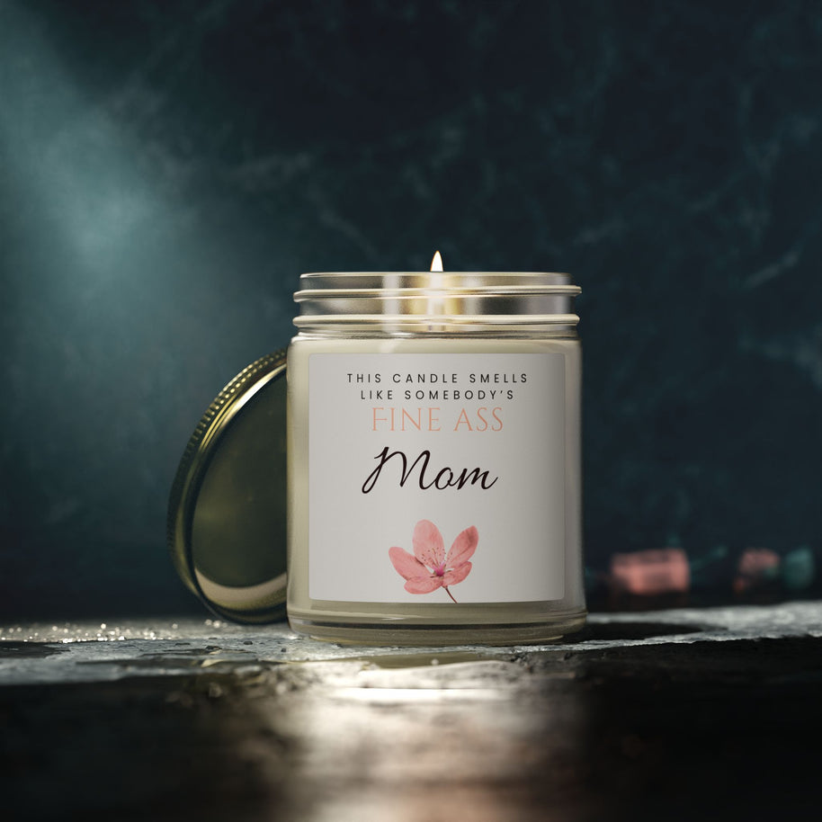 Clear glass candle with a gold lid, 