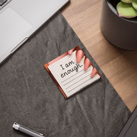 Pink-edged affirmation sticky note pad with 