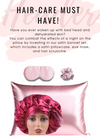 Silky Satin Bonnet Set with Pillowcase, sleep mask, hair scrunchie