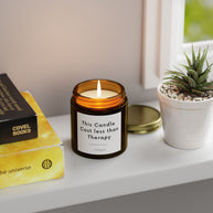 Amber glass candle with 
