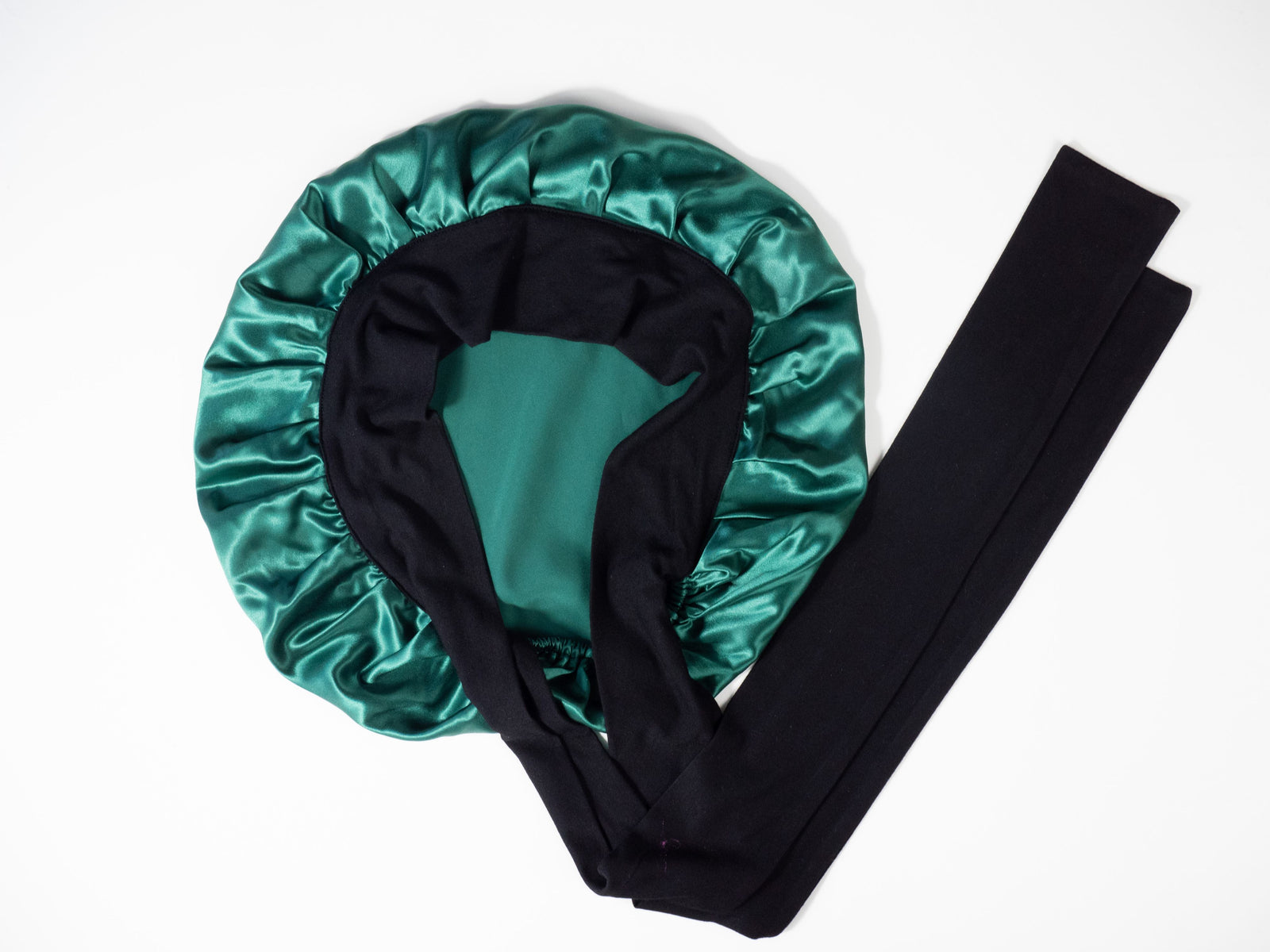 100% Mulberry Silk bonnet with stretchy ties & matching scrunchie set for hair