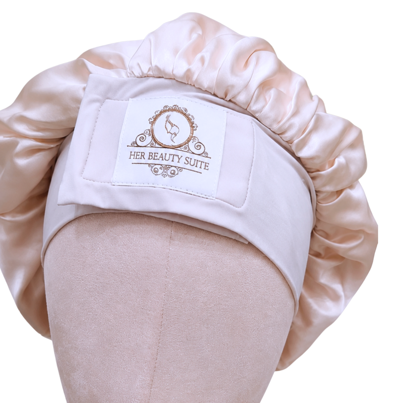 Juego de gorro para el cabello, funda de almohada y antifaz para dormir 100% seda morera - 22-Momme