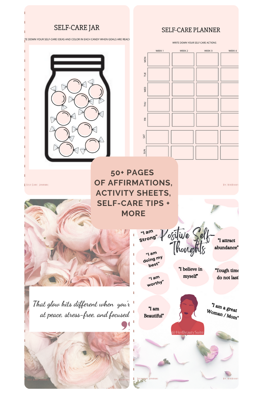 self care journal planner pages