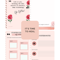 self care jpurnal pages planner sheets
