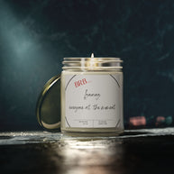 Clear glass 9oz self-care candle with 