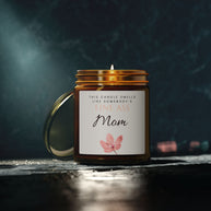 Amber glass candle with 