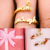 &quot;I am Enough&quot; Adjustable Gold Self Love Ring