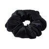 black silk scrunchie for hair