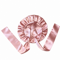 100% Mulberry Silk sleep bonnet for hair with silk band & ties