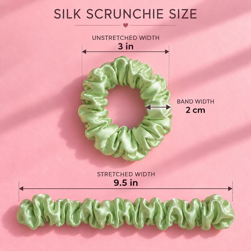 5 pc 100% Mulberry Silk scrunchie Luxury gift box set 22 momme