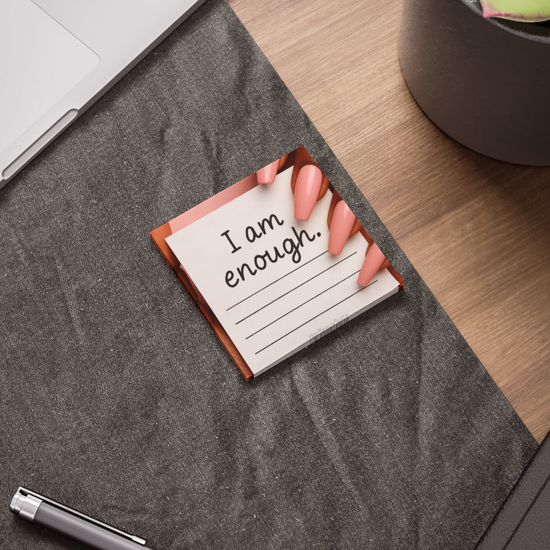 Self Affirmation Sticky Note Pad Post it Notes - Motivational Self Care Gift for Women