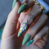 sage mint Green press on nails