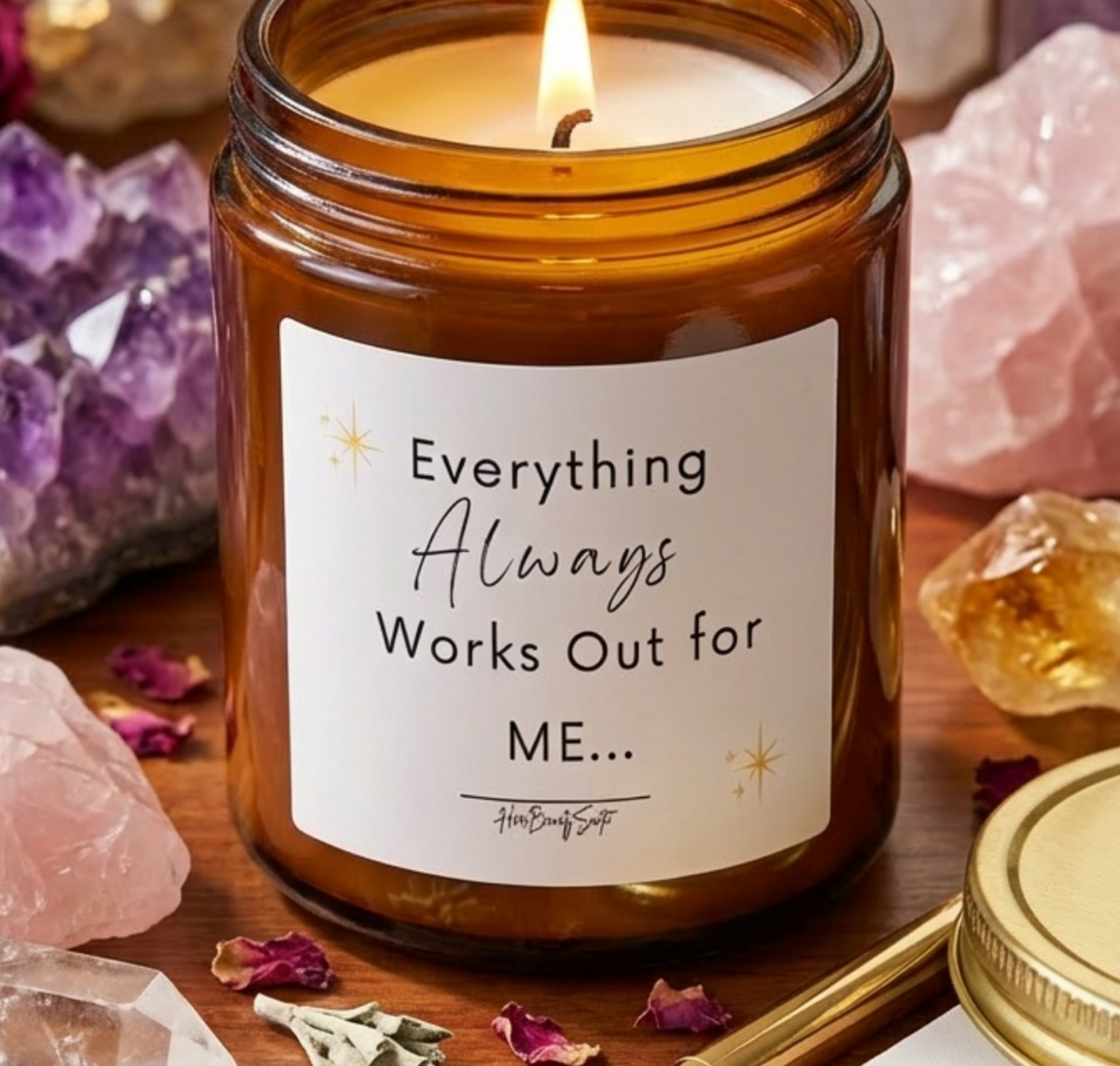Luxurious Manifestation Intent Candle Law of attraction gift affirmation self care gift for friend  
