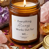 Luxurious Manifestation Intent Candle Law of attraction gift affirmation self care gift for friend  