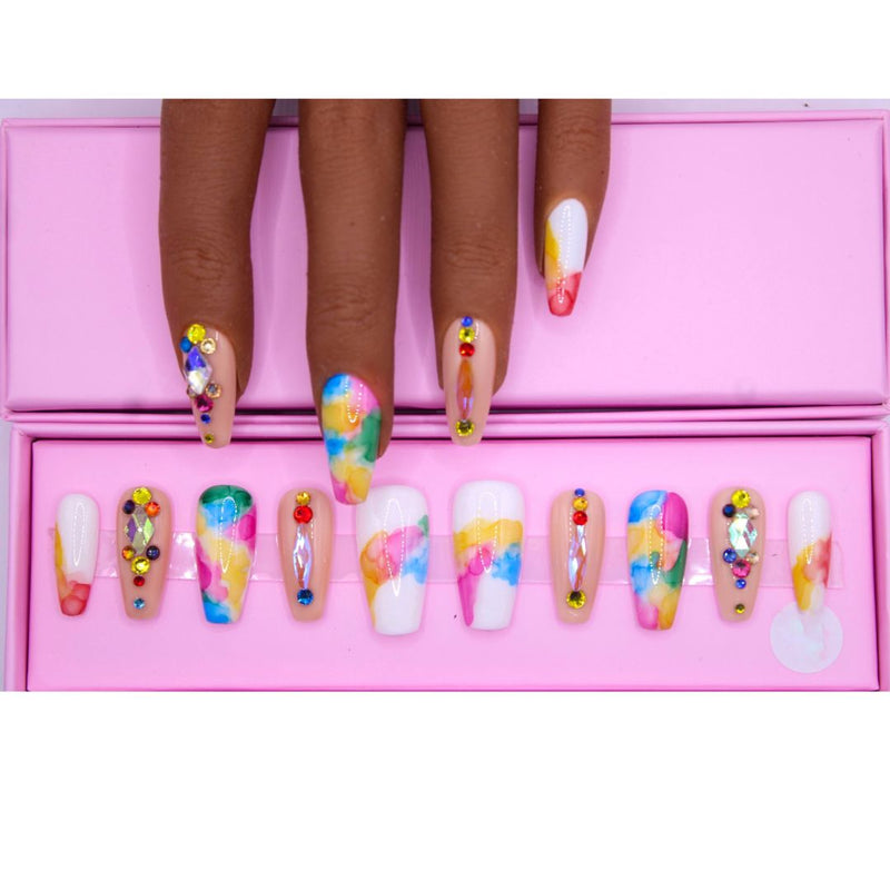 Luxury press on nails- 24pc Set  Press nails with crystals