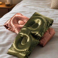 100% Mulberry Silk 3D contoured Eye Mask for sleeping & Hair Scrunchie travel gift Set  22 momme 