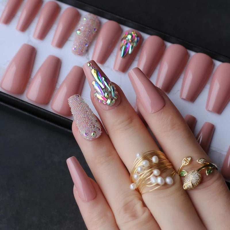 &quot;Instant Baddie&quot; Beauty Bundle gift Set - Includes Makeup brush kit, Press on nails &amp; lashes