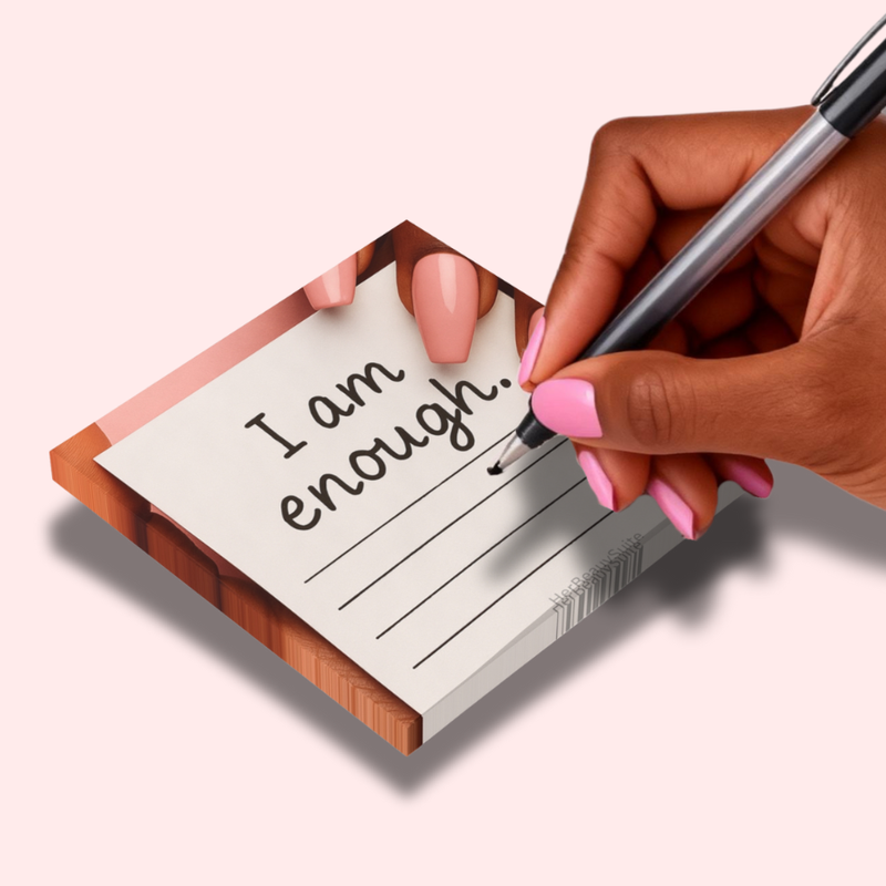 Self Affirmation Sticky Note Pad Post it Notes - Motivational Self Care Gift for Women