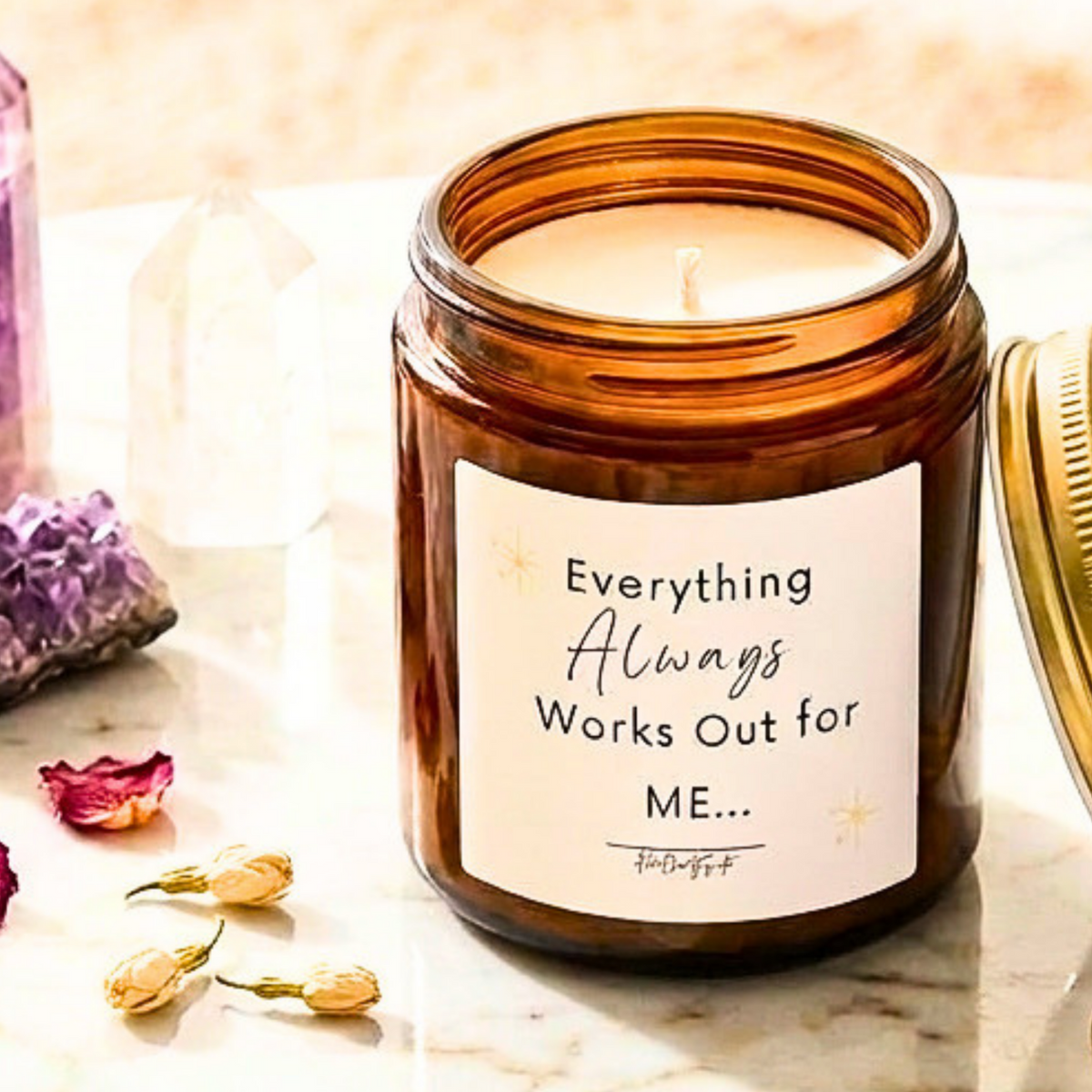 Luxury Manifesting Candle with self affirmation soy candles with spiritual quote candle gift