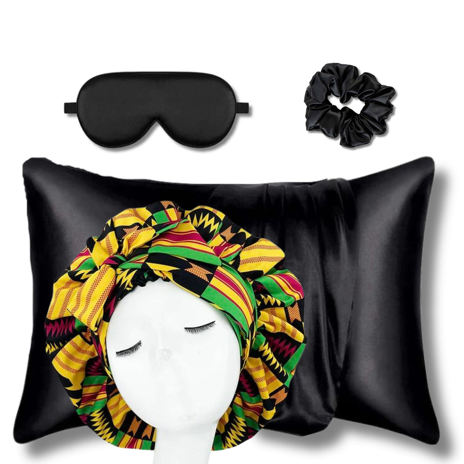 african print bonnets sets with tie