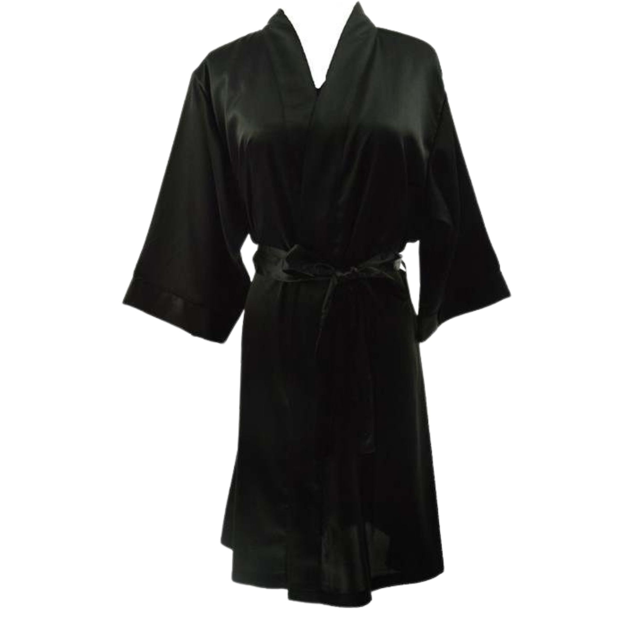 black satin robe