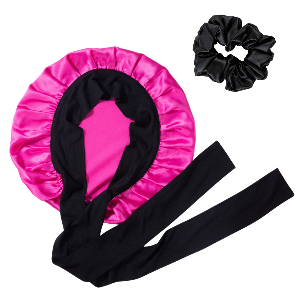 Juego de gorro para el cabello, funda de almohada y antifaz para dormir 100% seda morera - 22-Momme