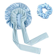 light blue silk bonnet 