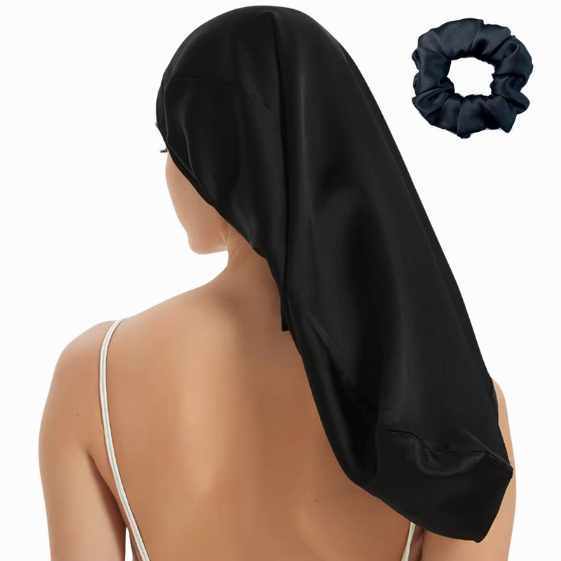 long black silk bonnet for long hair