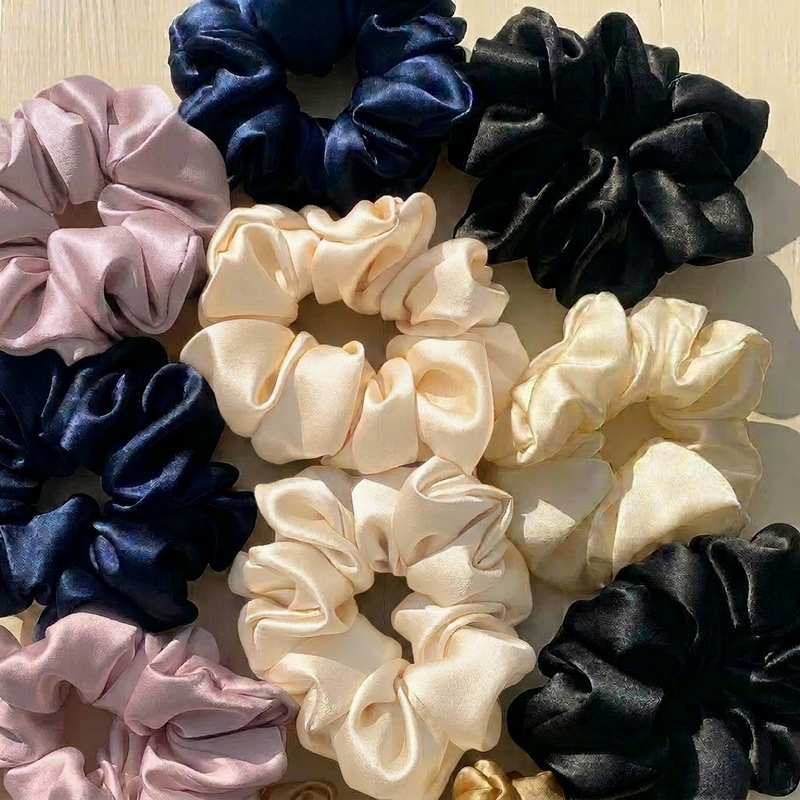 Mulberry Silk Scrunchie hair Tie Luxury Gift B all cox Setlors
