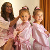 Mommy &amp; me matching robe &amp; Bonnet set - Pink