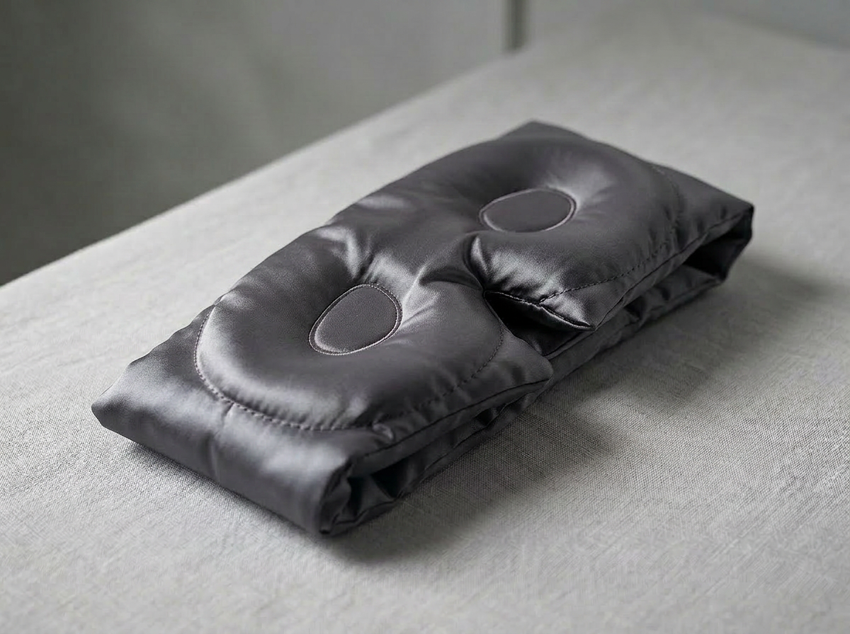silver grey gray 100% Mulberry Silk 3D contoured Eye Mask for sleeping & Hair Scrunchie travel gift Set  22 momme 