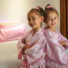little girls spa robes pink
