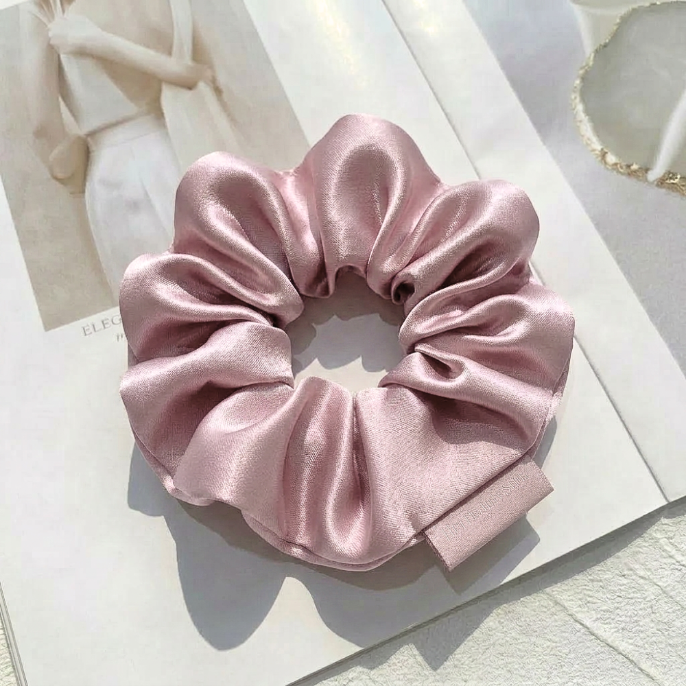 Mulberry pink muave  Silk Scrunchie hair Tie Luxury Gift Box Set