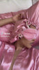 Pink Silky satin robe set
