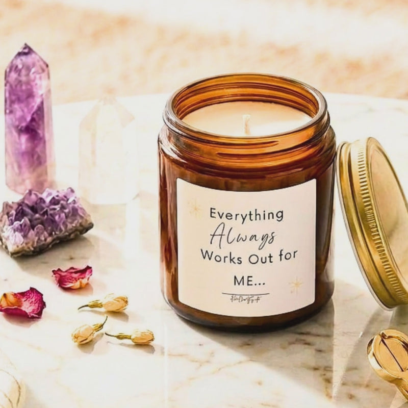 Luxury Manifesting Candle with self affirmation soy candles with spiritual quote candle gift