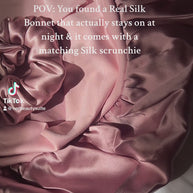 100% silk hair bonnet with ties real silk