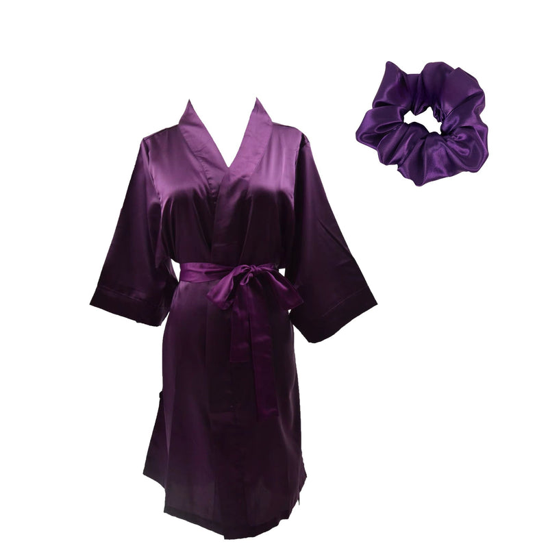 ¡Nueva llegada! Conjunto de bata, capó y paquete de satén para niñas pequeñas, color rosa intenso, floral oriental