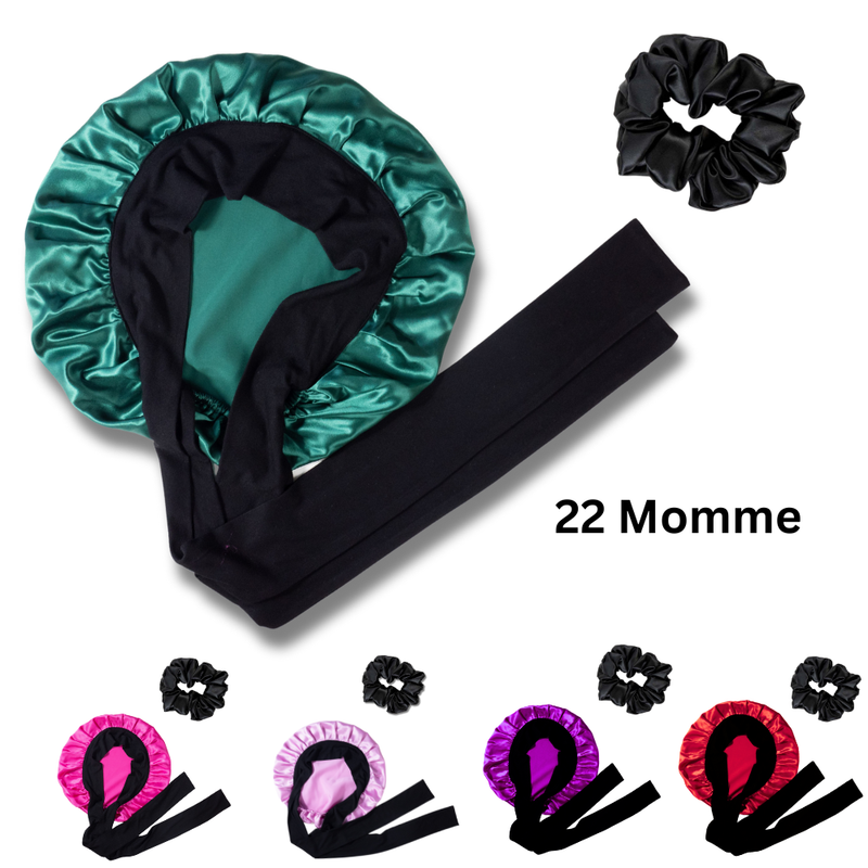 22 momme silk bonnets with tie