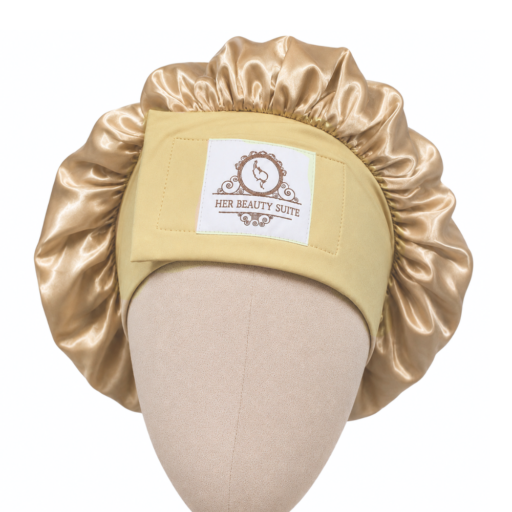 Adjustable Mulberry Silk Bonnet - Double layered  Non slip